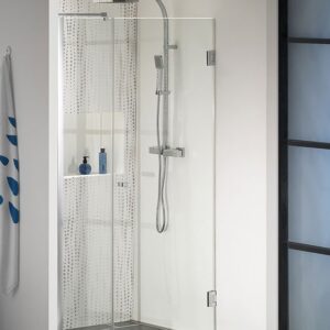 Glazen douchedeur met zijpaneel. Type Toulouse