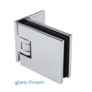 Flamea scharnier douchedeur wand-glas glans chroom