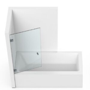 Enkel badscherm op maat type Versailles