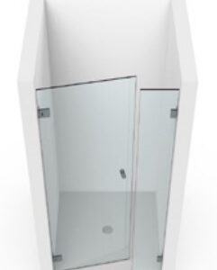 Nisopstelling deur met vaste wand in een nis op maat type Toulouse