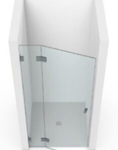 Nisopstelling deur aan de vaste wand in een nis op maat type Tours