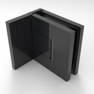 Bellagio douchedeur wand-glas mat zwart (MBL)