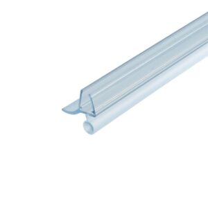 Afdichtprofiel met centraal bolprofiel en afwateringslip voor 8 mm glas