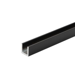 Alu U-profiel 15x15x15x2 - mat zwart