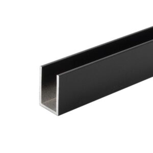 Alu U-profiel 30x20x30x2 - mat zwart