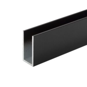 Alu U-profiel 40x20x40x2 - mat zwart