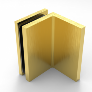 Bellagio wandklem wand-glas mat messing (SB)