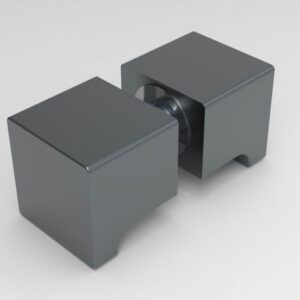 Knopstel vierkant 32x32 - Gun Metal (GM)