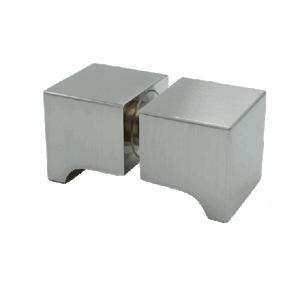 Knopstel vierkant 32x32 - RVS effect (BN)