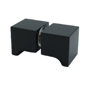 Knopstel vierkant 32x32 - mat zwart (MBL)