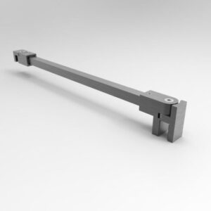 Stabilisatiestang vierkant L=120cm (inkortbaar) - Brushed Gun Metal (BGM)