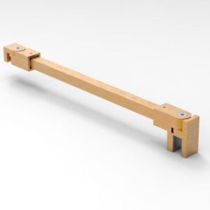 Stabilisatiestang vierkant L=120cm (inkortbaar) - mat brushed copper (MBC)