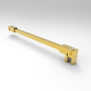 Stabilisatiestang vierkant L=120cm (inkortbaar) - glans messing (BR)