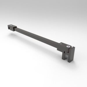 Stabilisatiestang vierkant L=120cm (inkortbaar) - Gun metal (GM)