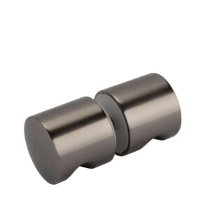 Douchedeur knop rond Ø32 Gun metal (GM)