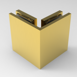 Bellagio hoekklem 90 graden glas-glas glans messing