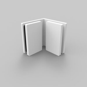 Bellagio hoekklem 90 graden glas-glas mat wit